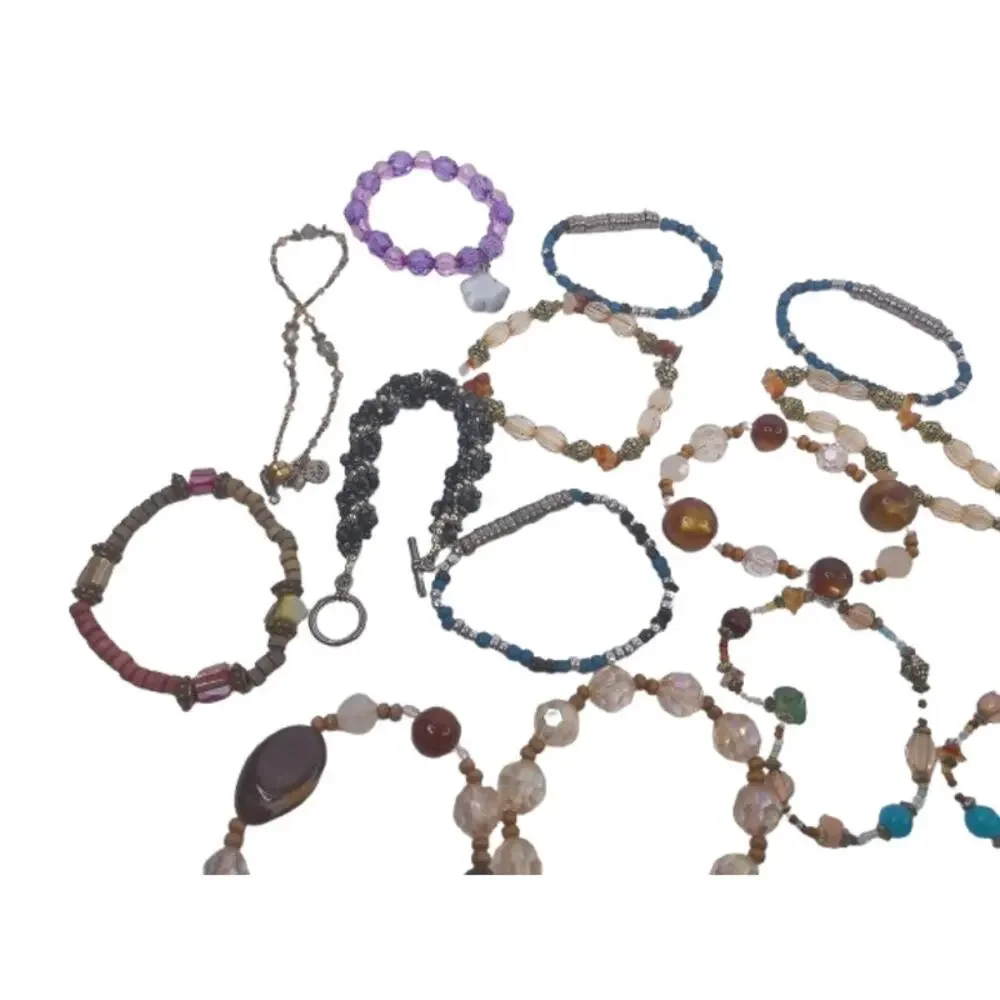 Boho Beaded Bracelet Assorted Lot Of 16